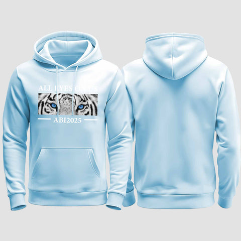 1021 "All Eyes Tiger" Abi regular College Hoodie einseitig bedruckt