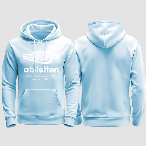 1003 "Abiletten" Abi regular College Hoodie einseitig bedruckt