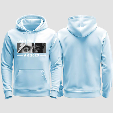 1022 "All Eyes on Us" Abschluss regular College Hoodie einseitig bedruckt