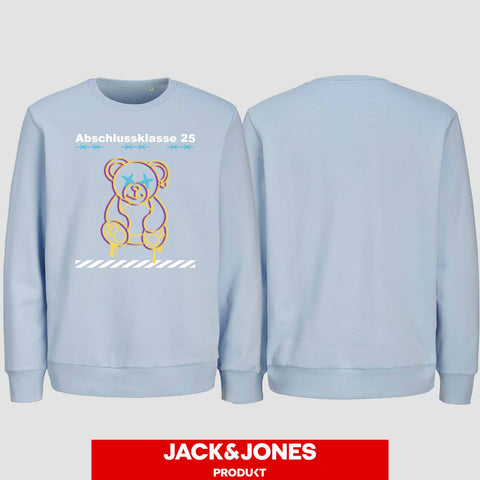 1014 "Teddy X" Abschluss Sweatshirt by Jack&Jones einseitig bedruckt