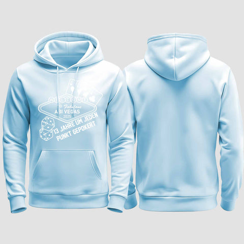 1012 "Abi Vegas" Abi regular College Hoodie einseitig bedruckt