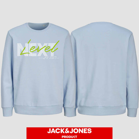 1045 "Next Level" Abschluss Sweatshirt by Jack&Jones einseitig bedruckt