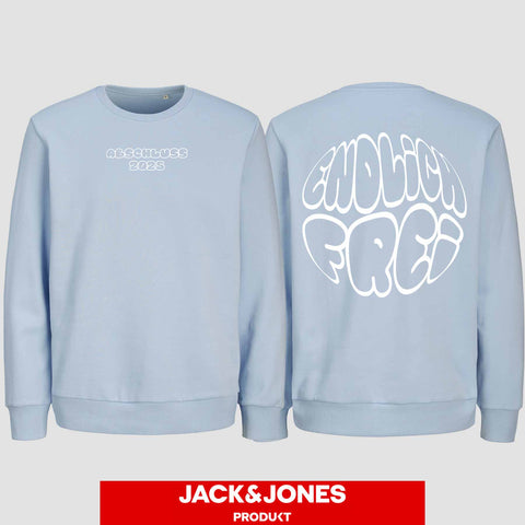 1036 "Endlich frei" Abschluss Sweatshirt by Jack&Jones beidseitig bedruckt