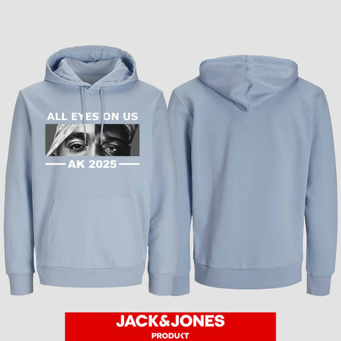 1022 "ALL EYES ON US" Abschluss Hoodie by Jack&Jones einseitig bedruckt