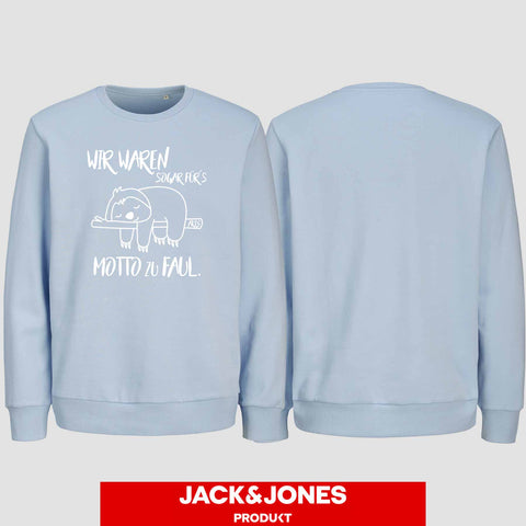 1010 "Zu Faul" Abschluss Sweatshirt by Jack&Jones einseitig bedruckt