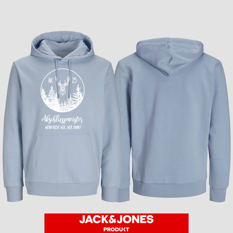 1018 "Abschlussmeister2" Abschluss Hoodie by Jack&Jones einseitig bedruckt