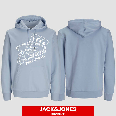 1012 "ABI VEGAS" Abi Hoodie by Jack&Jones einseitig bedruckt