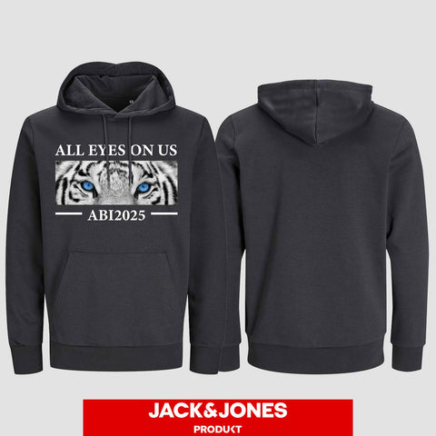 1021 "All Eyes on Us Tiger" ABI Hoodie by Jack&Jones einseitig bedruckt