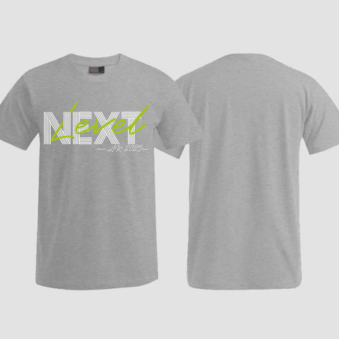 1045 "NEXT Level" Abschluss T-Shirt einseitig bedruckt