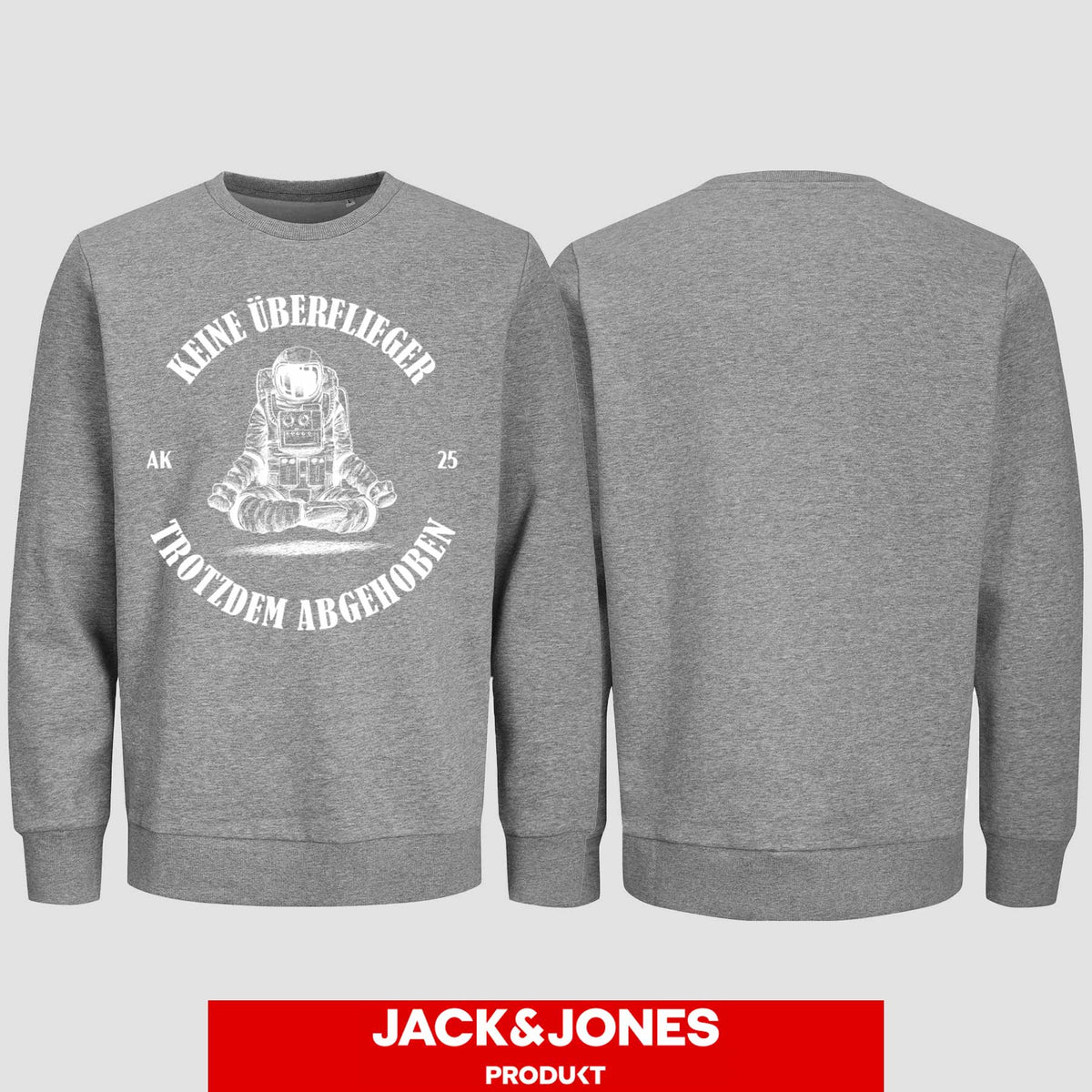 1043 "Überflieger" Abschluss Sweatshirt by Jack&Jones einseitig bedruckt