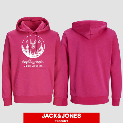 1018 "Abschlussmeister2" Abschluss Hoodie by Jack&Jones einseitig bedruckt