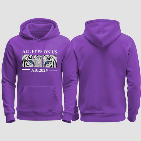 1021 "All Eyes Tiger" Abi regular College Hoodie einseitig bedruckt