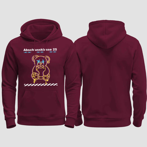 1014 "Teddy X" Abschluss regular College Hoodie einseitig bedruckt