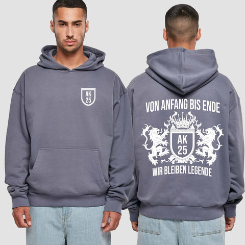 1023 "Legende" Abschluss Premium Oversize Hoodie einseitig bedruckt