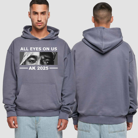 1022 "all Eyes" Abschluss Premium Oversize Hoodie einseitig bedruckt