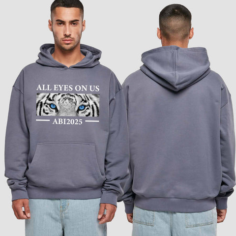 1021 "all Eyes Tiger" Abi Premium Oversize Hoodie einseitig bedruckt