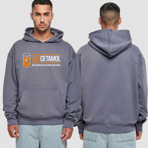 1001 "Abicetamol" Abi Premium Oversize Hoodie einseitig bedruckt