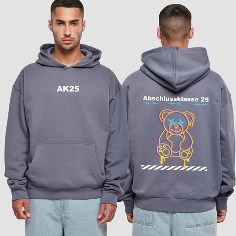 1016 "Teddy" Abschluss Premium Oversize Hoodie beidseitig bedruckt