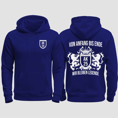 1023 "Legende" Abschluss regular College Hoodie beidseitig bedruckt